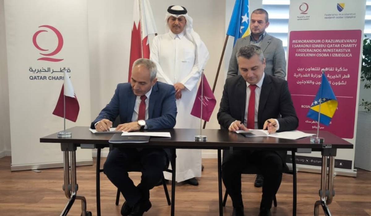 Qatar Charity Signs MoU with Ministry of Displaced Persons and Refugees in Bosnia and Herzegovina